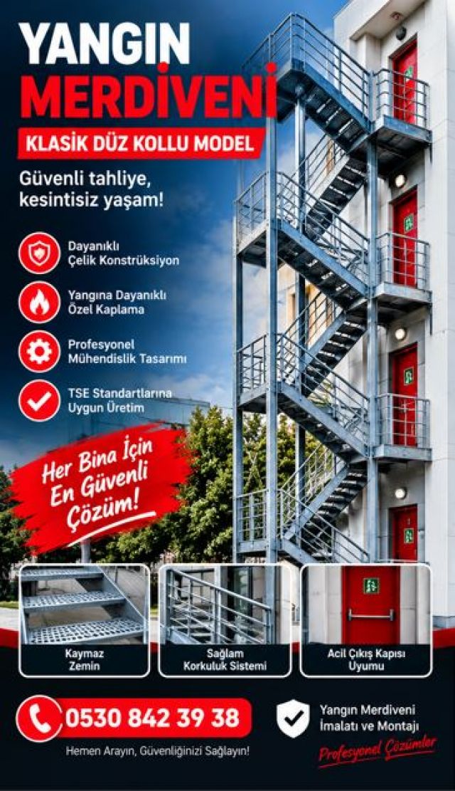 Yangın Merdiveni Projelendirme Sürecinde Dikkat Edilmesi Gereken Teknik Detaylar