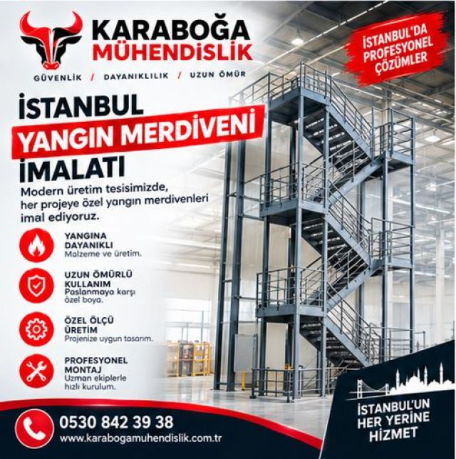 Z Tipi Yangın Merdiveni | İstanbul Yangın Merdiveni İmalatı